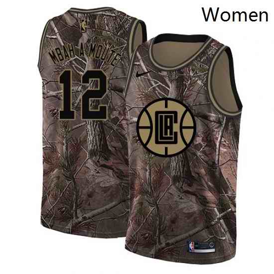 Womens Nike Los Angeles Clippers 12 Luc Mbah a Moute Swingman Camo Realtree Collection NBA Jersey